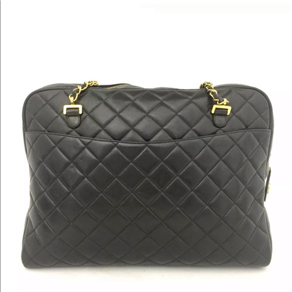 CHANEL Quilted Matelasse CC Logo Lambskin Tote - Picture 7 of 15